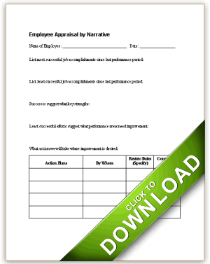 Narrative Appraisal Form